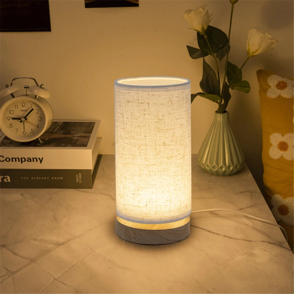 WarmWood LED Bedside Lamp