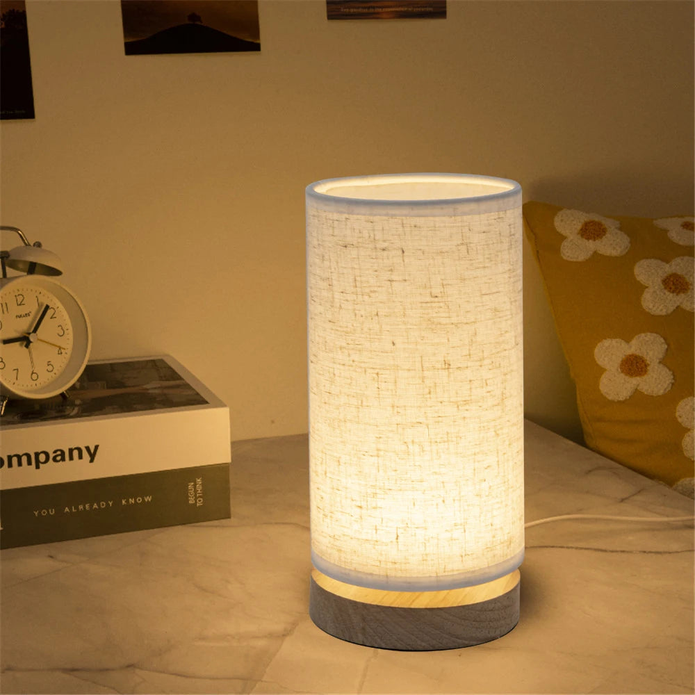 WarmWood LED Bedside Lamp