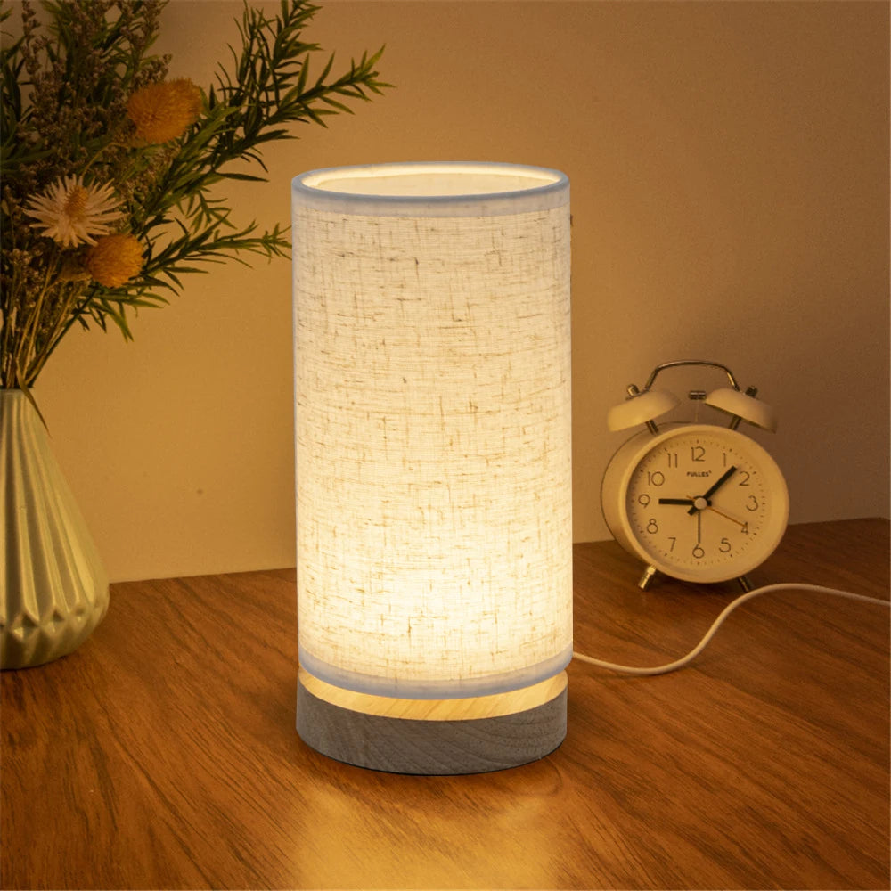 WarmWood LED Bedside Lamp