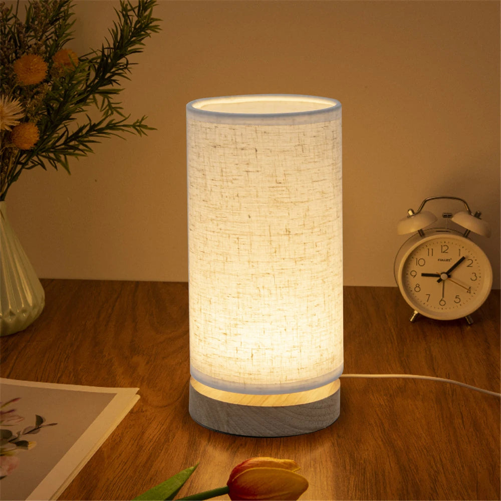 WarmWood LED Bedside Lamp