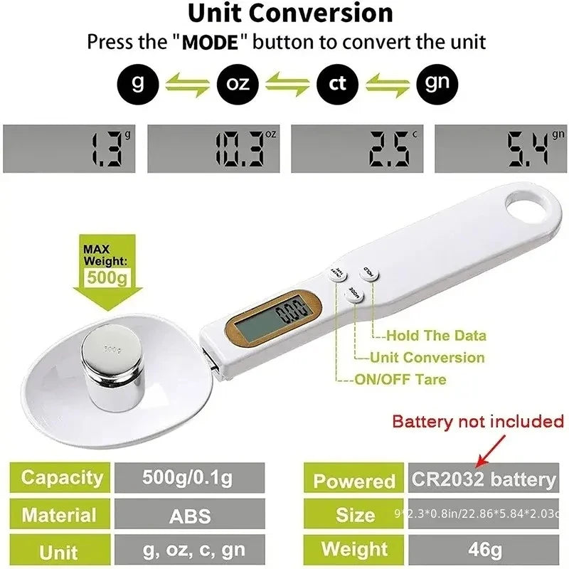 QuickMeasure Precision Digital Spoon Scale